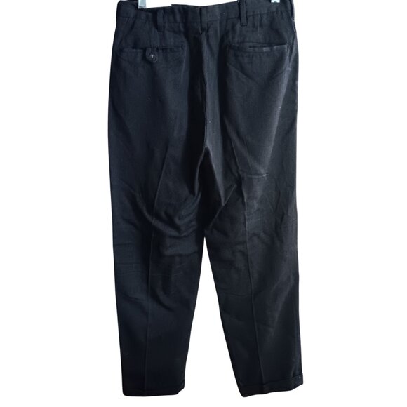 Vintage 26x28 Dress Pants 1970's Brent Steel Zipper Distress Lawyer Charcoal - Picture 4 of 6